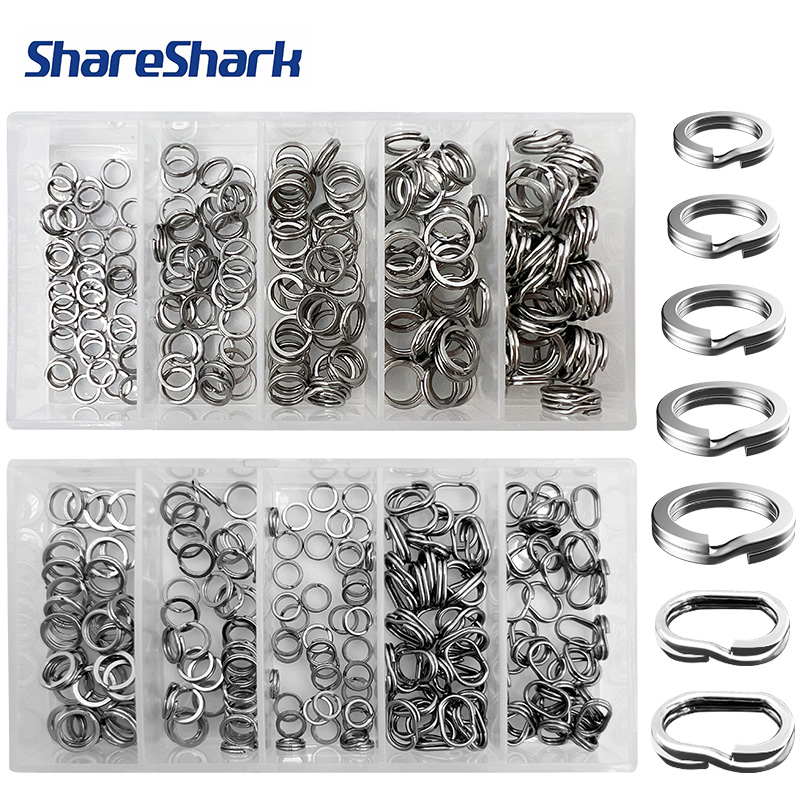 Fishing Equipment Tackle - ShareShark 200개/박스 고강도 스테인리스 스틸 스플릿