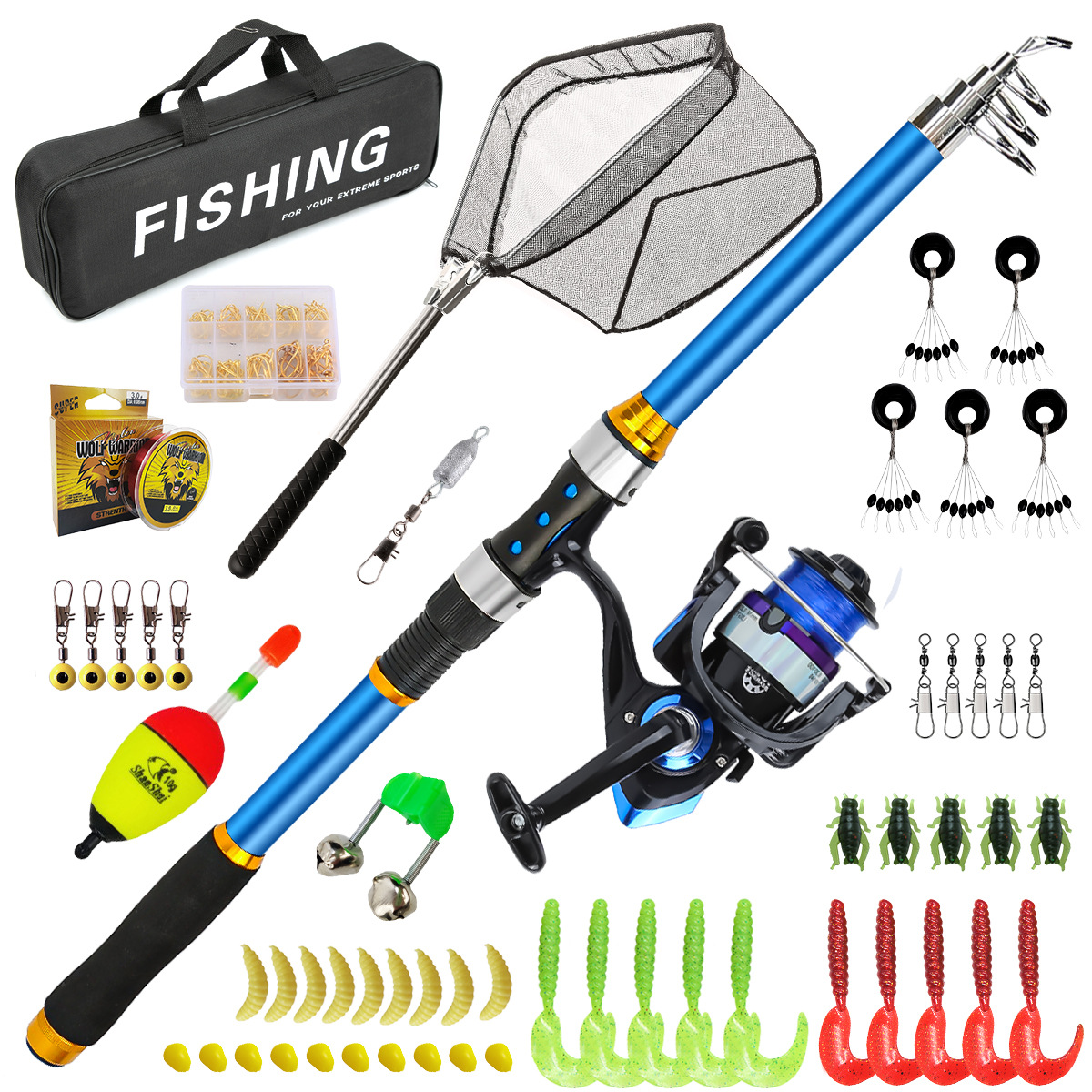 Fishing Equipment For Kids - 릴 및 액세서리가 포함된 2.1-3.6M 텔레스코픽