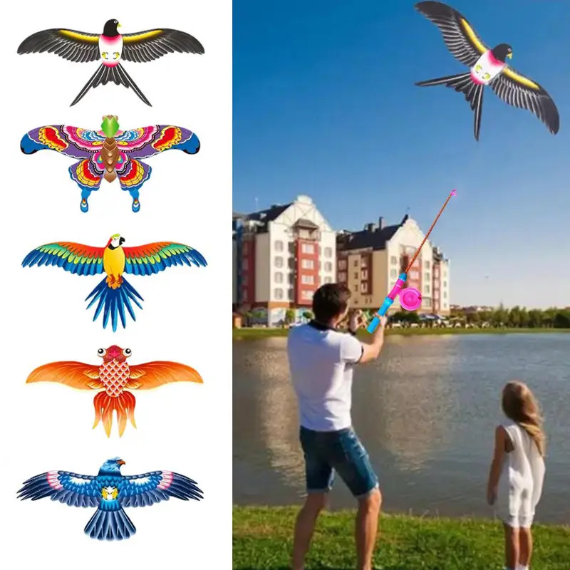 Fishing Equipment For Kids - 어린이 연 장난감 만화 독수리 접이식
