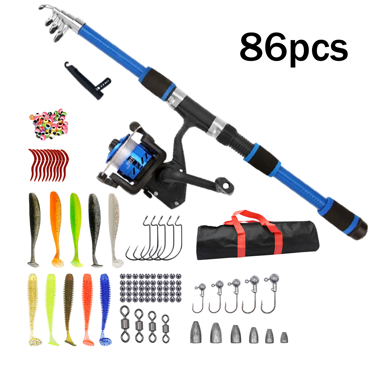Fishing Equipment For Kids - 91/86개 초보자용 낚시 콤보 세트 1.8m