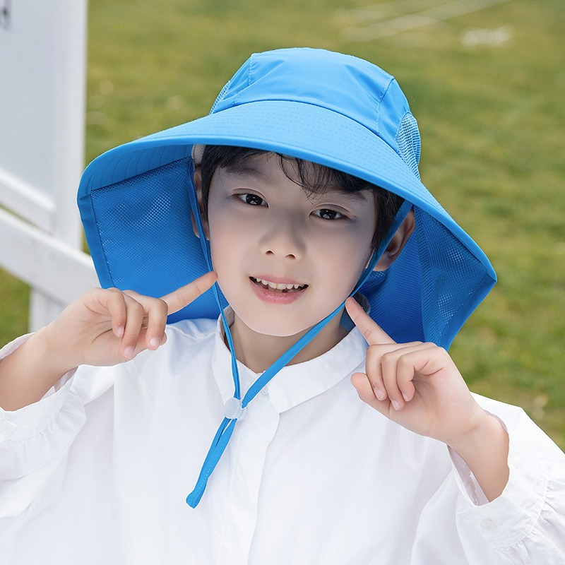 목 플랩이있는 어린이 태양 모자 UV 보호 여름 유아  - Fishing Equipment For Kids 리뷰 및 가격