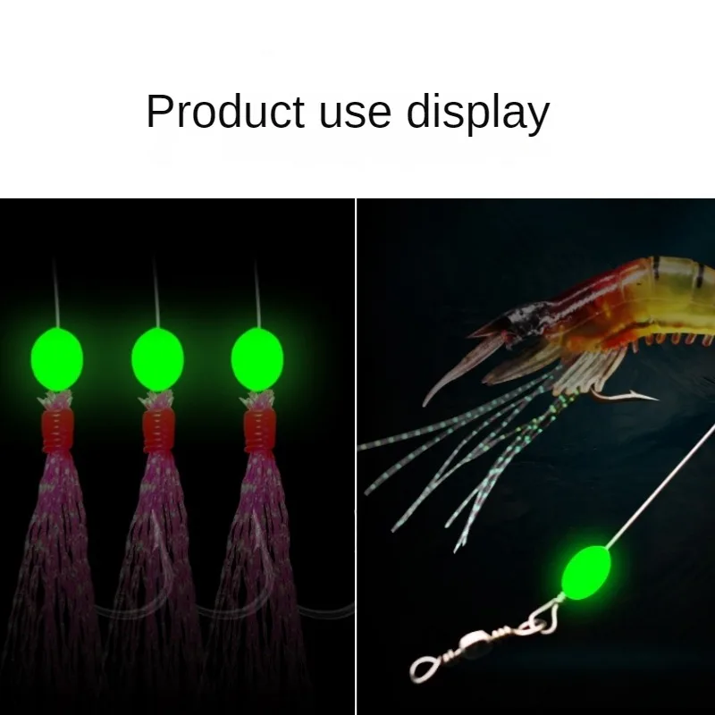 100개/세트 타원형 야광 낚시 구슬 발광 바다 낚시  - Fishing Equipment Tackle 리뷰 및 가격