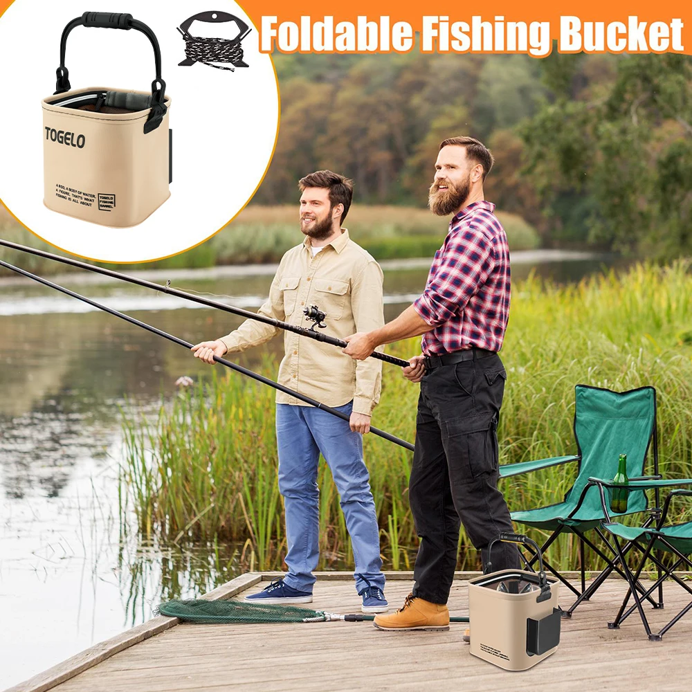 야외 낚시 양동이 접이식 휴대용 그물망 생물통 EVA  - Fishing Equipment Net 리뷰 및 가격