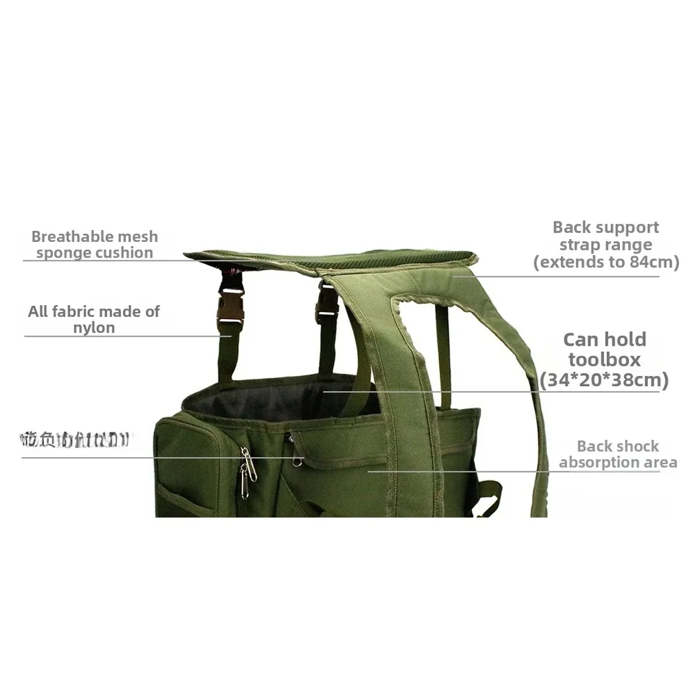 방수 나일론 원단과 36L 용량의 박스 그린 다기능 낚 - Fishing Backpack 리뷰 및 가격