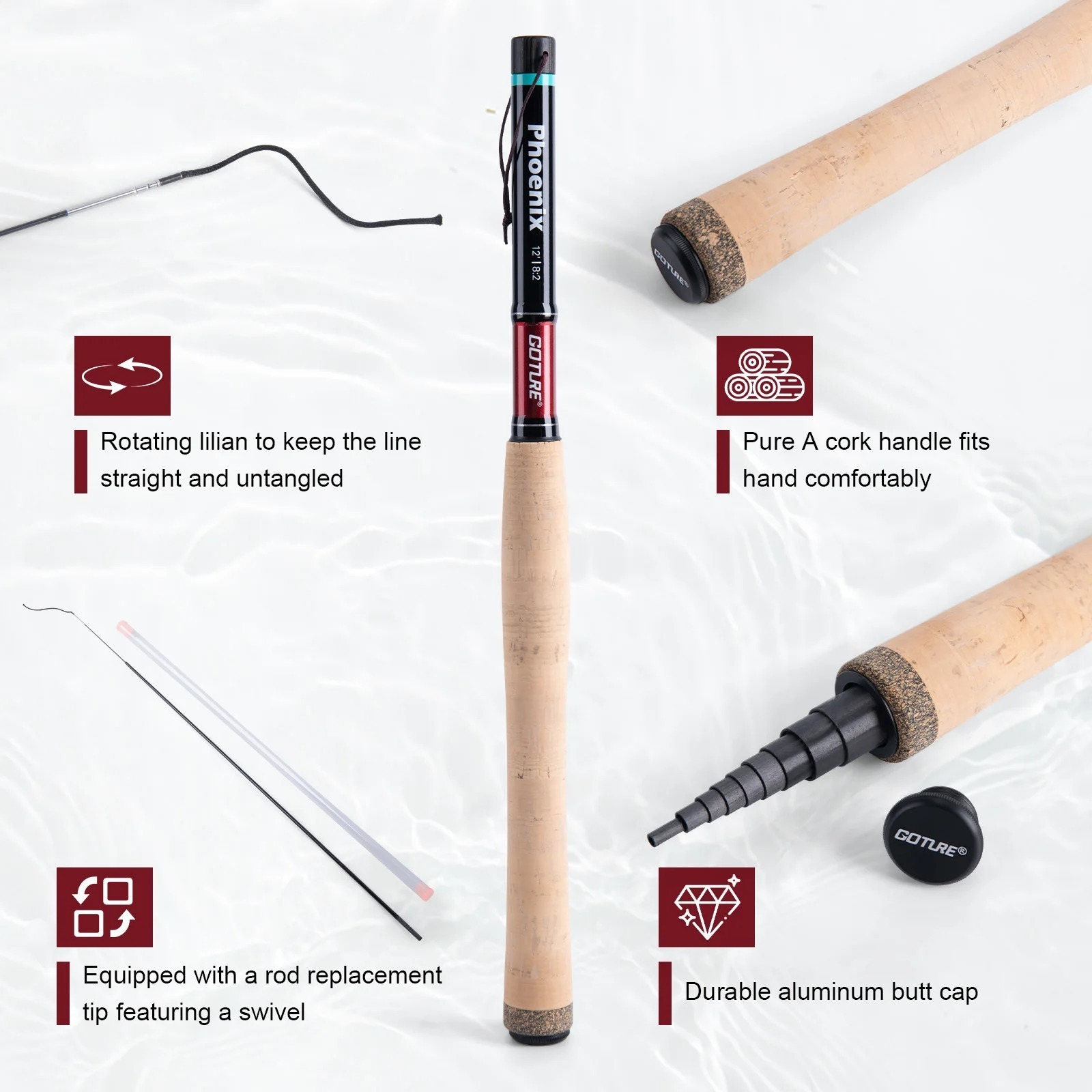 Goture 12FT 3.6M 텐카라 플라이 낚싯대 세 - Fly Fishing Set 리뷰 및 가격