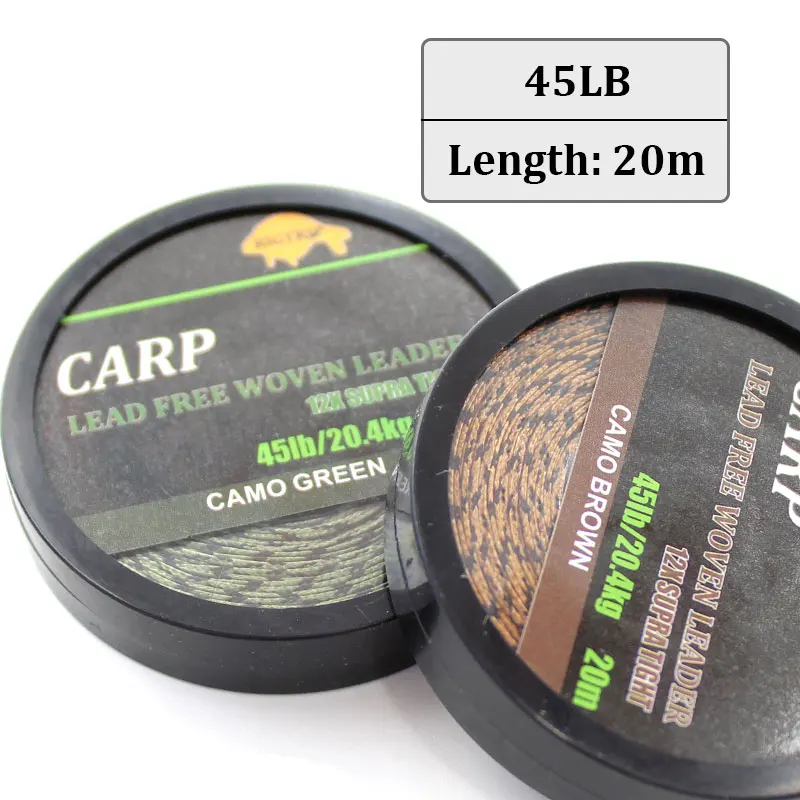 20m 잉어 낚시 리더 라인 무연 짠 리더 카모 그린  - Fishing Equipment Bundle 리뷰 및 가격