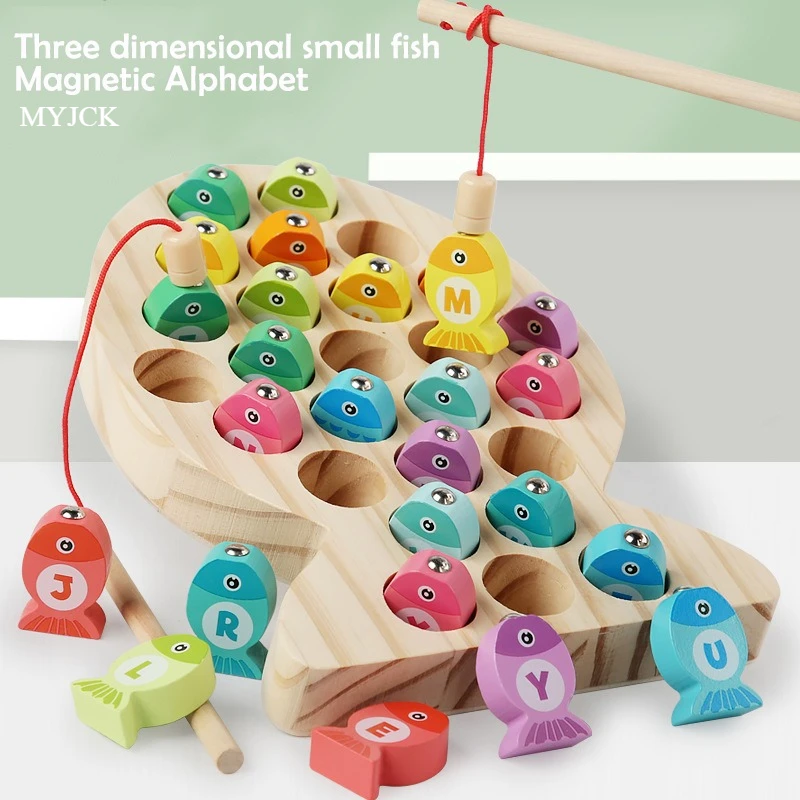 어린이 나무 낚시 게임 장난감 선물 조기 교육 알파벳  - Fishing Equipment For Kids 리뷰 및 가격