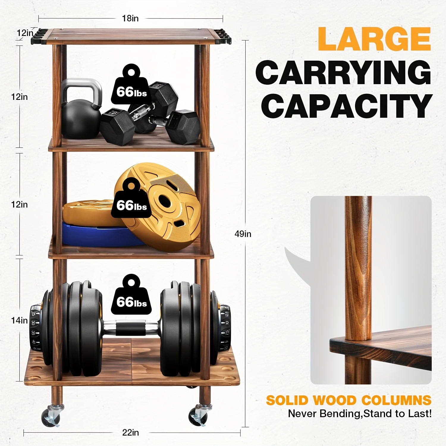 10개의 낚싯대 수납 가능한 나무 낚싯대 보관 카트,  - Fishing Equipment Holder 리뷰 및 가격