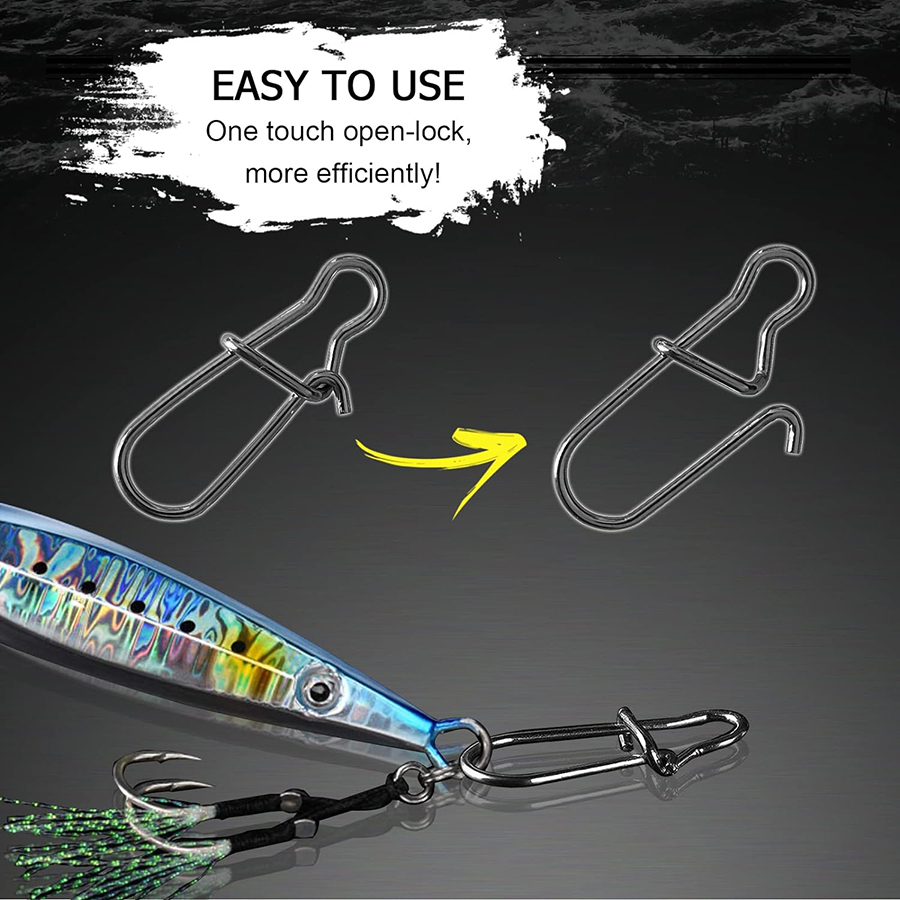 50Pcs 크랭크베이트 스냅 스테인레스 스틸 듀오 잠금 - Fishing Equipment Tackle 리뷰 및 가격