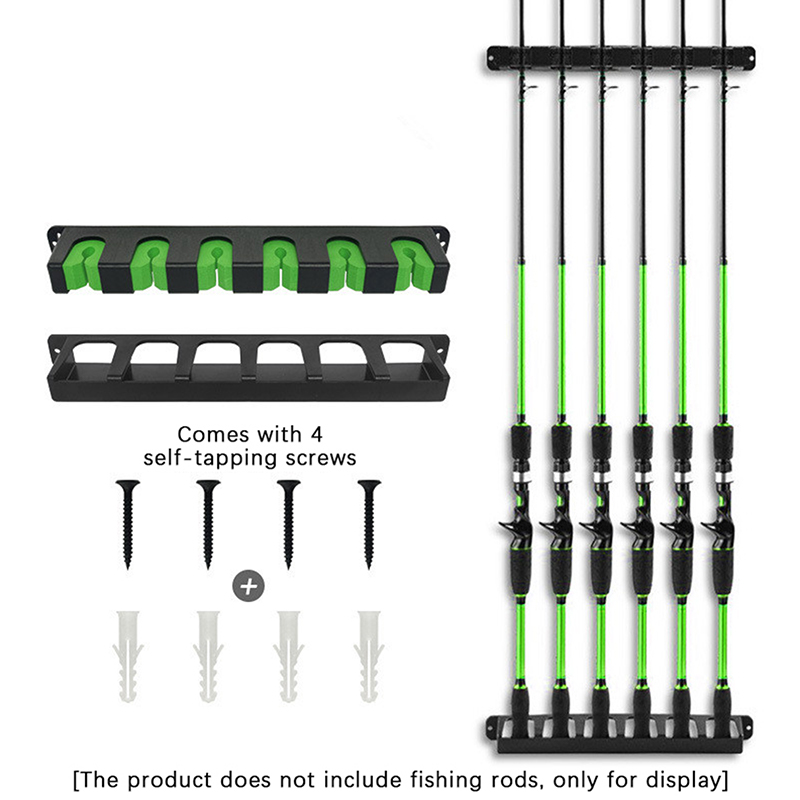 새로운 낚싯대 홀더 6개 낚싯대 거치대 수직형 벽걸이  - Fishing Equipment Holder 리뷰 및 가격