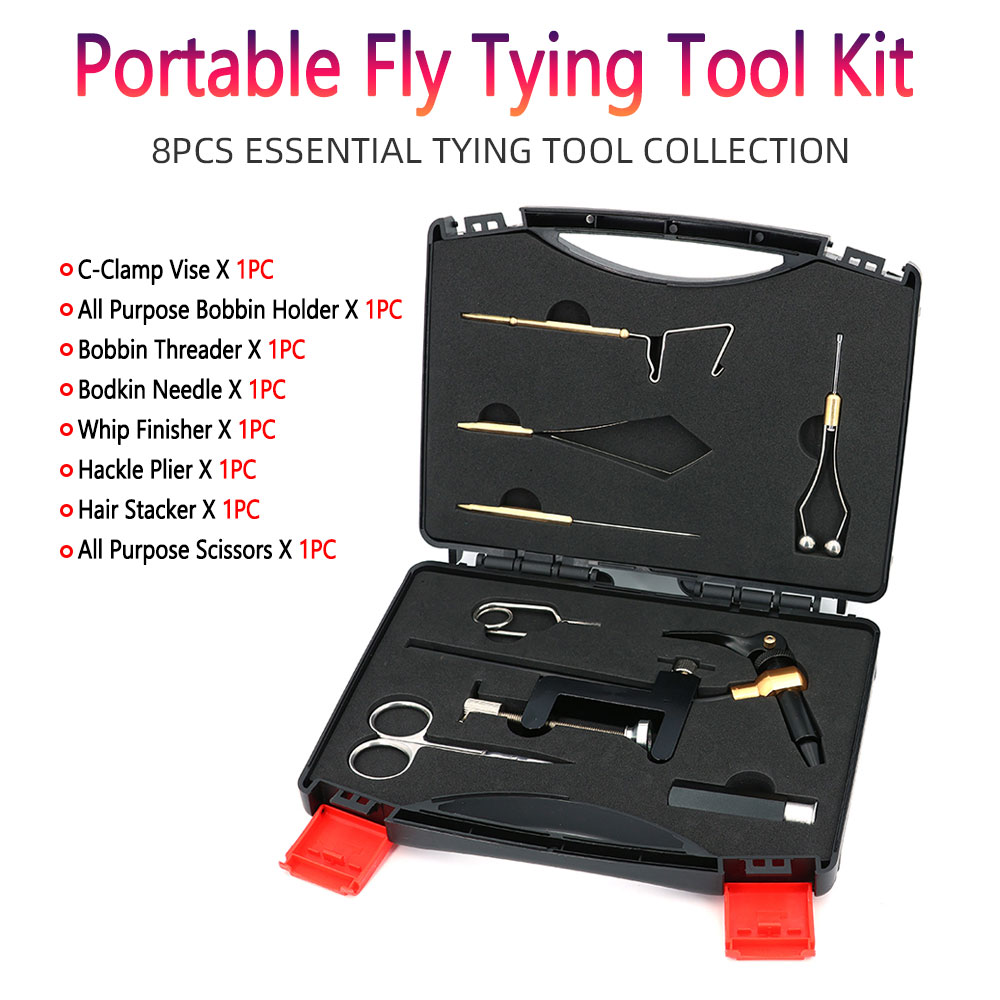 8종 강화강철 C-클램프 바이스 플라이 타잉 툴 키트  - Fly Fishing Set 리뷰 및 가격