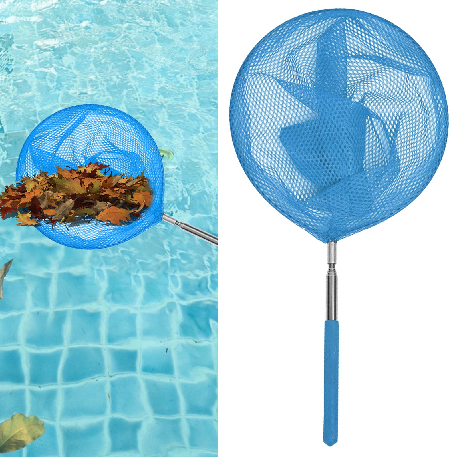 텔레스코픽 폴이 있는 수영장 스키머 그물망, 스테인리스 - Fishing Equipment Net 리뷰 및 가격